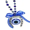 Klapety Horseshoe Niebieskie oko okrągłe płaskie z klawiskowym wisiorkiem i oknami, dekoracją na ścianie przeciw korozji