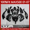 Molde de Injeção para Yamaha Matte Preto T-MAX500 TMAX-500 MAX-500 109NO.9 Tmax Max 500 Tmax500 T Max500 01 02 03 04 05 06 07 XP500 2001 2006 2007