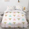 Ensembles de literie simples 3D marbrure couette housse de couette ensemble couette linge de lit taie d'oreiller roi reine complet double simple maison texitle 201210