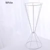 70CM / 50CM Vases À Fleurs Or / Blanc Fleur Stands Métal Route Plomb De Mariage Pièce Maîtresse Fleurs Rack Pour La Décoration De Fête D'événement Y200903