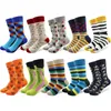 10 Pairs/lot Men's Funny Colorful Combed Cotton Happy Socks Multi Pattern Animal Stripe Cartoon Dot Novelty Skateboard Art Socks1