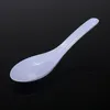 2022 nuovi cucchiai da minestra asiatici Saimin Ramen Cucchiaio di plastica bianco Usa e getta da esterno Vendita di cibo veloce gratis