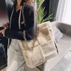 Designer- Thick Chain Large Tote Purse Bag Fashion New Quality Wool Women's Designer Handbag High Capacity Woven Shoulder Bag Travel Bag