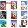 5D DIY Święta Pełna wiertarka Diamond Zestawy do malowania Diamond Cross STITCH SANTA CLAUS Snowma Qylozq Packing2010