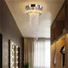 Современные светодиодные кристалл потолочные светильники творческой гостиной освещение ротонда лампа атмосферная столовая лампы спальни потолочные светильники