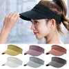 Women Summer Fashion Sports Outdoor Esportes vazios Top Ajustável Visor Hat adult Proteção UV Bandeira da cabeça Solid Sunproof Baseball Cap1