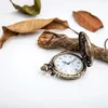 Nieuwe Quartz Grote Vijfblad Bloem Pocket Horloge Ketting Retro Sieraden Groothandel Trui Keten Modehorloge Brons Roestvrijstalen Bezel