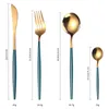 Merry Christmas Tableware Set 24 قطعة هدايا عيد الميلاد وجبات الطعام Lnife Fork Spoon Set Tableware Cutlery Decords VT231U