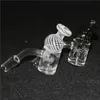 Palenie banger kwarcowy z carb cap 10mm 14mm kwarców paznokci kobieta mężczyzna 45 90 stopni wiadro na Dab Rig Bong