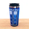 Free shipping Doctor Dr. Who Tardis Coffee Cup Stainless Steel Interior Thermos Mug Thermomug Thermocup 450ml quality 201109