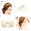 Fare in stile foglia Crown Crown Crown Bridal Tiara Vintage Bride Capelli a cerchio Golden/Sliver Bride Head Accessori Women Weeelry Caphabband