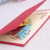 50pcs Handmade 3d Post Cards Всплывающий карточки пользовательских Cubic Поздравительные открытки с подарочной коробке Дизайн Birthday Gift Card Post SN4832