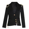 Damskie Garnitury Blazers Blazer Jacket Hollow Out Patchwork Lace Up Notched Z Długim Rękawem Slim Elegancki Samica Garnitur 2021 Jesień