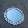 decoration acrylic mirror wedding decorative charger plate Telsen Sliver Tableware Plate Transparent beads Chargers Plates