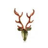 Animal elk Brooch Christmas reindeer brooches dress suit scarf buckle corsage for women men fashion jewelry will and sandy gift