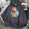 Japan Ukiyoe Print Hoodies Mann Casual lose Hip Hop Streetwear Mit Kapuze Herbst Herbst Winter Fleece Sweatshirts Anime Harajuku Hoody H1227
