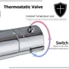 Chrom-Thermostat-Duscharmaturen-Set, Badezimmer-Thermostat-Mischbatterie, heißes und kaltes Badezimmer, Mischventil, Badewannen-Wasserhahn, T200710