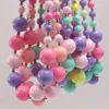 Miúdos artesanais menina doce cor acrílica colares de frisado de moda jóias crianças decoração festa de aniversário