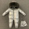 Children Winter -30C Thicken Down Jacket Girl Outside Warm Clothing Boy Winter Jacket for Russian Toddler Outerwear Romper Coats LJ201017