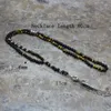 Colar de pedra natural masculino retro lava grânulo longo tigre olho crânio pingentes colares moda jóias kolye feito à mão 2010147689793