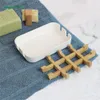 Milieuvriendelijke bamboe zeephouder dish rack combinatie (afneembaar) voor keukens, badkamers en bar gootstenen xb