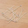 Pin per testa a sfere in argento sterling intero da 25 mm 925 per pinsflat per orecchini che producono dita di gioielli 20pcspack8076291