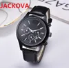 Top Quality Fashion Casual Quartz Regardez Big Cadran Homme Montre-bracelet Luxe Mâle Classic Cuir Table Horloge Saint Valentin Cadeau de Noël Présent