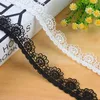 14 jardas / lote Tecido de vestuário Hollow Mesh Bordado Flower Tecidos Lace DIY Lolita Lolita Roupas Infantil Underwear Acessórios de costura 2,5cm Largura