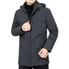 남자 다운 파카 캐주얼 남성 겨울 파카 중간 길이 2 색 2 색 2022 따뜻한 재킷 아웃복 바람 방전 코트 후드 크기 L-4XL Phin22