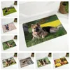 Cuscino/cuscino decorativo pastore tedesco tappetino da pavimento per cani per corridoio per bambini decorazioni non slittata per animali domestici moquer tappeto flanella 40x60cm d