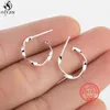 Stud Real 925 Sterling Silver Heart Earrings For Women Korean Small Dolphins Snake Leaf Flower Earings Jewelry Accessorie