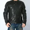 Vestes en cuir de vache pour hommes classiques de taille plus, veste de motard en cuir véritable pour hommes. Manteau en cuir de marque LJ201029