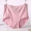 V001 4Pcs/Lot High Waist Plus Size Lenceria Briefs For Women Bamboo Fiber Panties Seamless Lingerie Underwear Bragas Mujer 211222