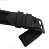 Titta på band 22mm 24mm Men Black Band Silicone Rubber Watchband Fit For Panerastrap rostfritt stål Pin Buckle Pam armband 5096148