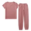 Frauen Modal Atoff Home Herbst Grau Homewear Casual Hause Kleidung Plus Größe Modal Damen Pyjamas Lose Damen Nachtwäsche Pyjamas 201217