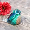 Art Glass Bird Figurine Handmade Blown Glass Paper Wight Mother`s Day Gift Home Ornament T200710
