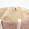 Eco friendly customised Reusable inner laminated womens linen cotton burlap beach tote bag natural jute bag tote