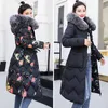 High Quality Women Winter jacket Double Two Sides Printing Ladies Coat Cotton Padded Warm Slim Female Parka 201214