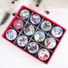 12PCS Рождество конфеты Стаканчики Tinplate Box Подарочные коробки хранения печенья Jar железа может Рождество печенье Подарок Tins 201006