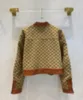 Giacche da donna firmate 2022 giacca abbinata a colori da donna cuciture con cerniera corta femminile importate bordo in pelle di agnello artigianale NWN0