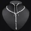 GODKI Super Luxus 2PCS Große Geometrische Afrika Schmuck Für Frauen Hochzeit Zirkonia Dubai Braut Set 201222