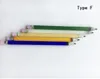6 tipos de cera de vidro colorido ferramenta de fumar lápis de tabagismo ferramentas para ceras óleo tabaco banger pregos platague bong água tubo de água