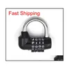 serratura della porta di agosto 4 Dial Digit Letter Combination Travel Security Code Lock Di qylsDJ packaging2010