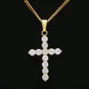 Diamond Cross Halskette Mode Herren goldene Halsketten