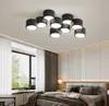 Black / White LED Ceiling Light Study Living Room Bedroom Indoor Ceiling Lamp Modern Nordic Creative Fixture With Remote Control