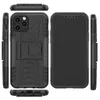 Hybride Armor Phone Case voor iPhone 12 11 Mini Pro Max Stand Holder Cell Shell voor Samsung Galaxy S20 Moto Google LG Sony