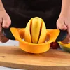 Rostfritt stål mango cutter frukt grönsaksverktyg divider pitting frukt skärning kök gadget xg0416