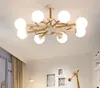 Nordiska ljuskronor för vardagsrum sovrum kök glas LED ljuskrona belysning fågel deco lampa modern lustres de plafond