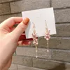 Dangle ljuskrona des boukes d'oreilles koreanska mode öra smycken våren och sommar blommor sträng örhängen designer kvinnor