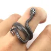 10 Piece lot European New Retro Punk Exaggerated Spirit Snake Ring Fashion Personality Stereoscopic Opening Adjustable Ring Jewelr299D